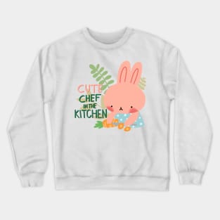 Cute Design “Cute Chef in the Kitchen” | Cute gifts | Kawaii Handmade Illustration | By Atelier Serakara Crewneck Sweatshirt